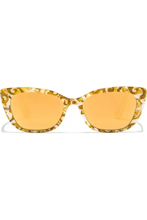 Dolce & Gabbana Lunettes de soleil Maiolica Gialla à monture papillon