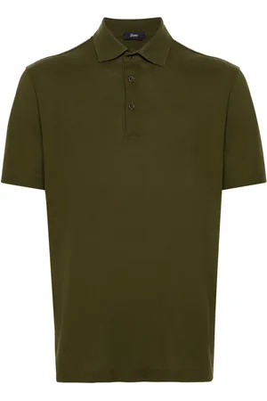 HERNO Polo en coton à manches courtes
