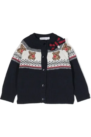 PATACHOU Cardigan en maille intarsia à détail de nœud