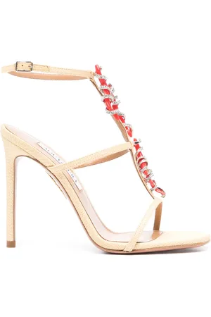 Aquazzura Sandales Capri Crush 105 mm en raphia
