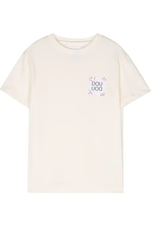 DOUUOD KIDS T-shirt à patch logo