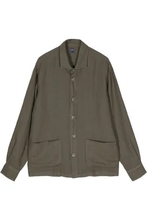 FEDELI Chemise en lin à boutonnière