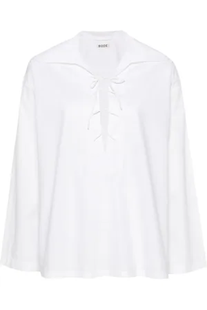 BODE Chemise en coton Bonnie à détail de laçage