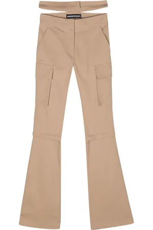 ANDREADAMO Pantalon évasé à poches cargo