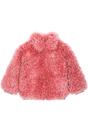Dolce & Gabbana Manteau en fourrure artificielle à logo DG