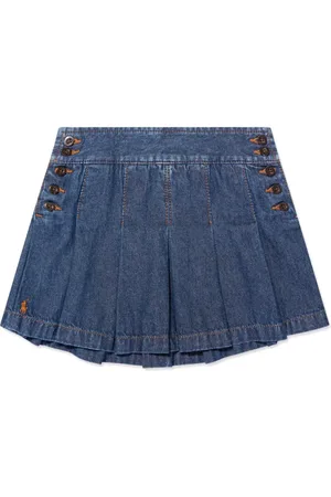 Ralph Lauren Jupe en jean à plis