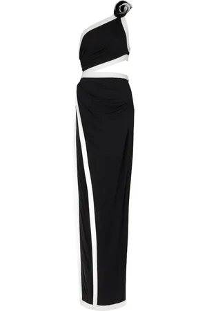 Balmain Robe longue à design asymétrique