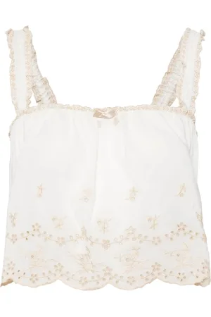 Reformation Haut en broderie anglaise