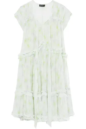 tout a coup Robe courte volantée à fleurs
