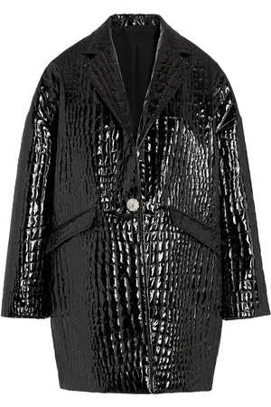 Giambattista Valli Manteau à effet peau de crocodile