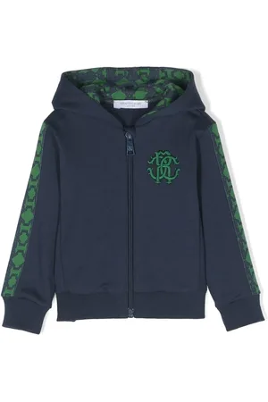 Roberto Cavalli Hoodie zippé à bandes logo