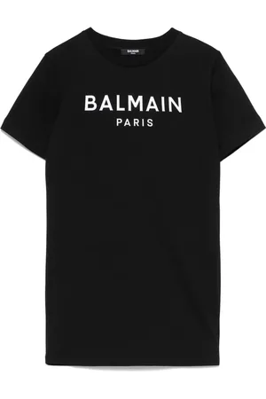 Balmain Robe à logo appliqué
