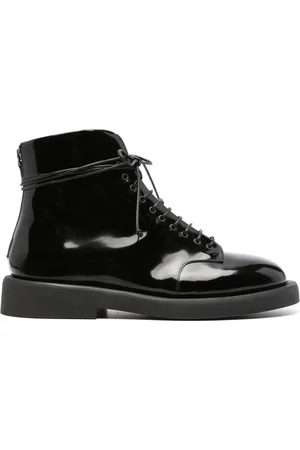 MARSÈLL Boots lacées en cuir à fini verni