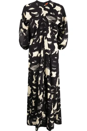 Colville Robe longue Cocoon à imprimé abstrait