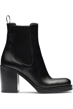 Prada Bottines en cuir à effet brossé 85 mm