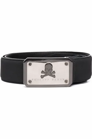Philipp Plein Ceinture en cuir à plaque logo
