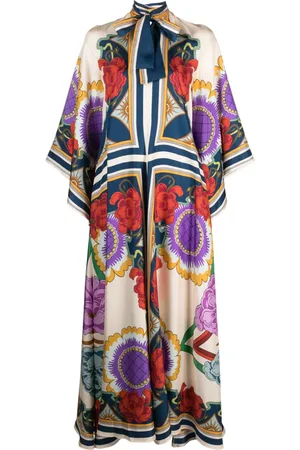 La DoubleJ Robe longue Magnifico à fleurs