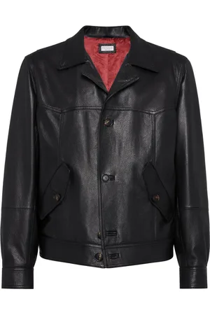 Brunello Cucinelli Veste en cuir grainé