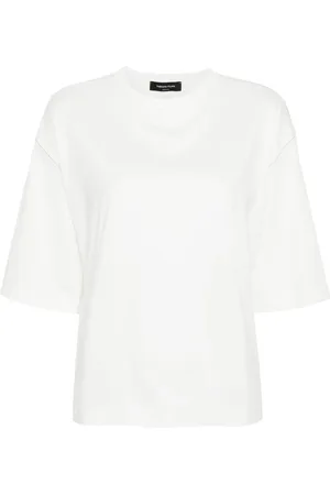 Fabiana Filippi T-shirt en coton à détail de chaîne