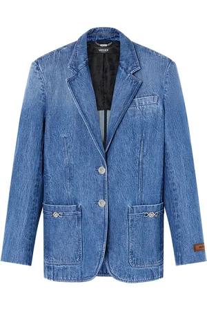 VERSACE Blazer en jean à simple boutonnage