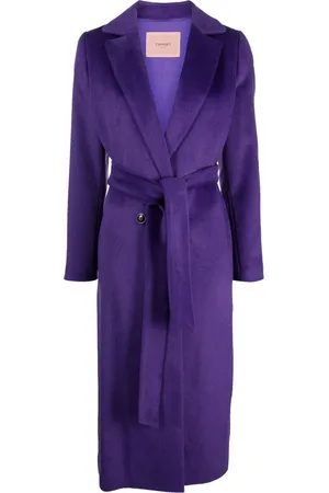 Twin-Set Manteau ceinturé à boutonnière croisée