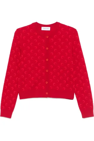 Marine Serre Cardigan à motif lune en jacquard