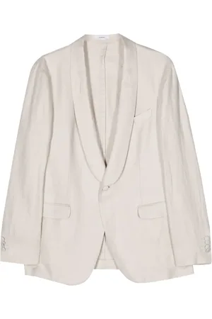 Boglioli Blazer en lin à simple boutonnage