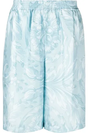 VERSACE Short en soie à imprimé Barocco