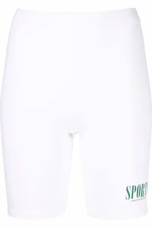 Sporty & Rich Short de cyclisme à logo imprimé