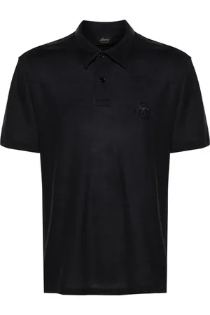 BRIONI Polo en laine à logo brodé