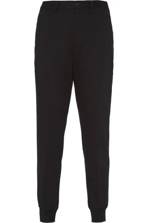 Prada Pantalon en laine à coupe fuselée