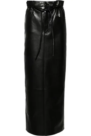 Nanushka Jupe mi-longue à taille haute ceinturée