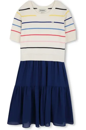 Sonia Rykiel Enfant Robe mi-longue à détails rayés
