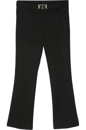 Twin-Set Pantalon droit à plaque logo