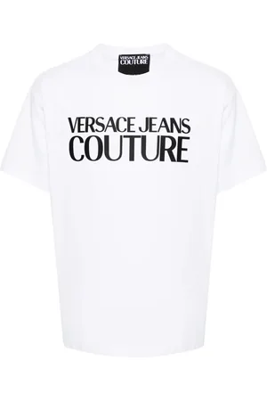 VERSACE T-shirt en coton à logo imprimé
