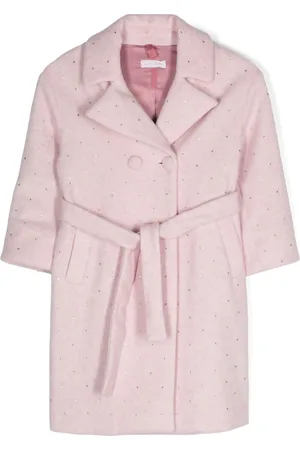 MONNALISA Manteau en polaire à ornements strassés