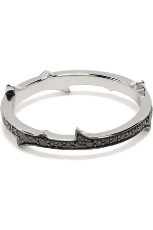 STEPHEN WEBSTER Bague Thorn Stem en or blanc 18ct pavée de diamants