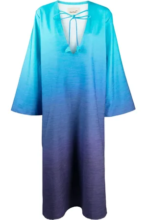 Bambah Caftan en lin Mosa à effet dégradé