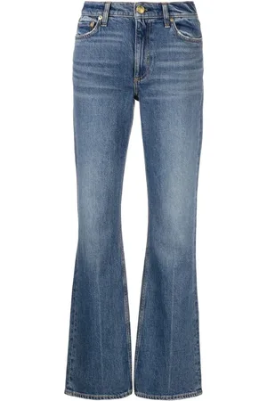 RAG&BONE Jean évasé à effet délavé