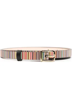 Paul Smith Ceinture en cuir à rayures