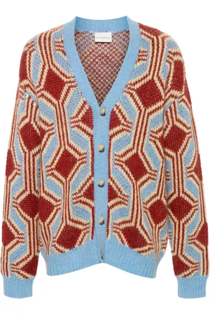 Drôle de Monsieur Cardigan Le Cardigan Mohair Géométrique