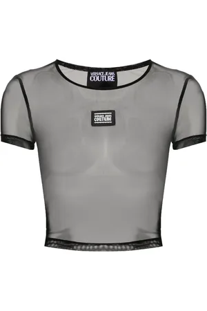VERSACE T-shirt en résille à logo Pièce Number