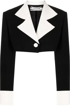 KIMHEKIM Veste crop à design bicolore