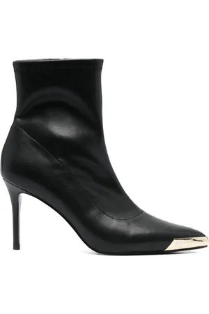 VERSACE Bottines pointues à logo gravé 100 mm