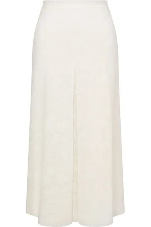 Serafini Jupe mi-longue en dentelle fleurie