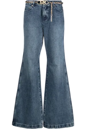 Michael Kors Jean évasée à taille haute ceinturée