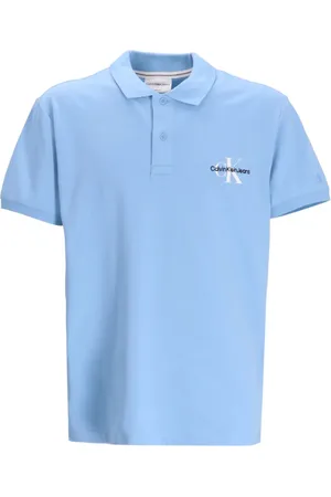 Calvin Klein Polo en coton mélangé à logo brodé