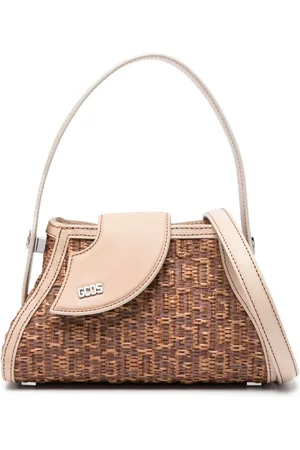 GCDS Petit sac Comma en raphia tressé