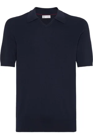 Brunello Cucinelli Polo en maille nervurée