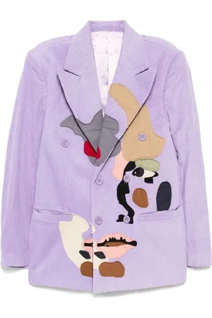 KIDSUPER STUDIOS Blazer en velours côtelé à design patchwork